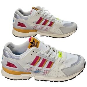 Adidas ZX 10000 C Mens White Multi Color Retro Running Shoes FX6978
